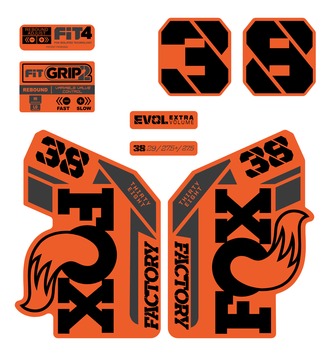 2021 FOX 38 FACTORY ORANGE